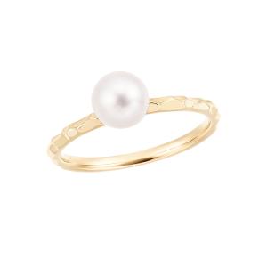 ジュエリーツツミ K10イエローゴールド淡水パールリング（4mm