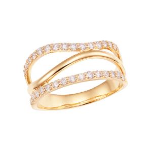 ジュエリーツツミ K18イエローゴールド鑑定書付ダイヤモンドリング