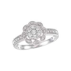 ★gen0319★119.ダイヤモンド 純プラチナ リング ジュエリーツツミ プラチナ鑑定書付ダイヤモンドリング（0.19カラット