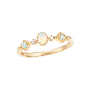 ツツミ　ジュエリーツツミ　K10　リング　パール　10金　指輪　アクセサリー ジュエリーツツミ K10イエローゴールドオパールリング : ジュエリー