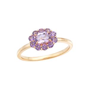 【3日間限定お値下げ】K10ピンクゴールドアメシストリング ジュエリーツツミ K10ピンクゴールドライトアメシストリング