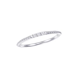 美品 K10WGダイヤモンリング ジュエリーツツミ ジュエリーツツミ K10ホワイトゴールドダイヤモンドリング（ピンキー