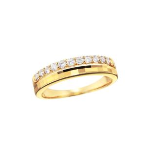 ジュエリーツツミ K18イエローゴールドダイヤモンドリング（ピンキー