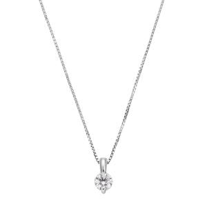 ジュエリーツツミ プラチナ鑑定書付ダイヤモンドネックレス（0.18