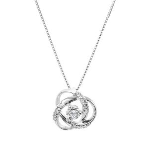 ジュエリーツツミ プラチナ鑑定書付ダイヤモンドネックレス（0.18