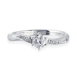 ジュエリーツツミ プラチナ鑑定書付ダイヤモンドリング（0.3カラット