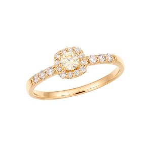 ジュエリーツツミ K18イエローゴールド鑑定書付ダイヤモンドリング