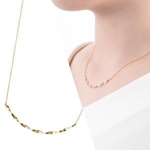 ジュエリーツツミ K18イエローゴールドネックレス（40cm