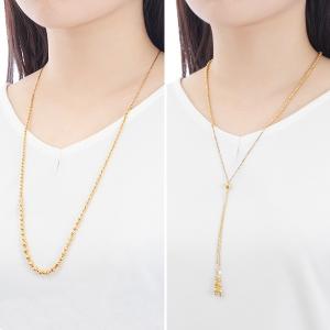 K18イエローゴールドロングネックレスの詳細画像4