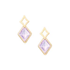 ジュエリーツツミ K10イエローゴールドライトアメシストピアス
