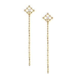 ジュエリーツツミ ピアス イエローゴールド 18k チェーンピアス