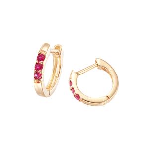 ジュエリーツツミ K10イエローゴールドルビーピアス : ジュエリー