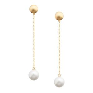 ジュエリーツツミ K10ホワイトゴールド淡水パールピアス(7.5mm