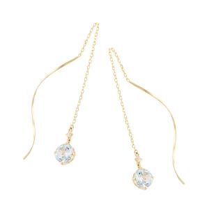 ジュエリーツツミ K10イエローゴールドラリマールピアス : ジュエリー