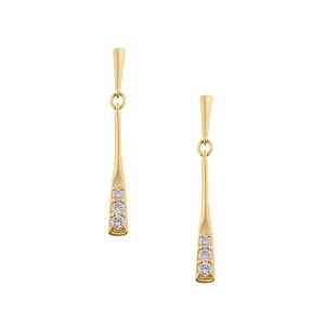 ジュエリーツツミ K10イエローゴールドブラックルチルクォーツピアス