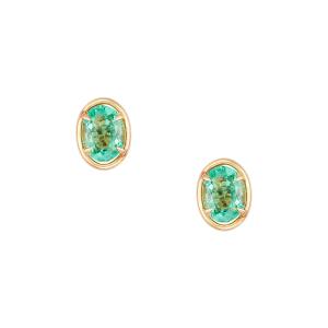 ジュエリーツツミ K18イエローゴールドエメラルドピアス : ジュエリー