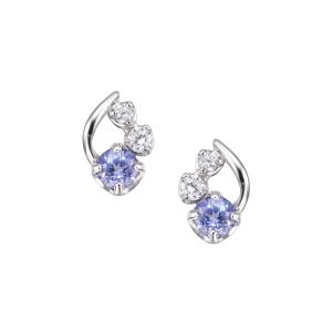 ジュエリーツツミ K10ホワイトゴールドタンザナイトピアス