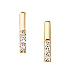ジュエリーツツミ K10ピンクゴールドダイヤモンドピアス : ジュエリー
