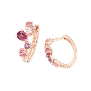 リボン ピアス ダイヤモンド 10金ピンクゴールド K10PG : イノセント