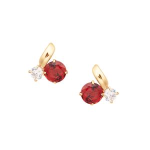 ジュエリーツツミ K18イエローゴールドエメラルドピアス : ジュエリー