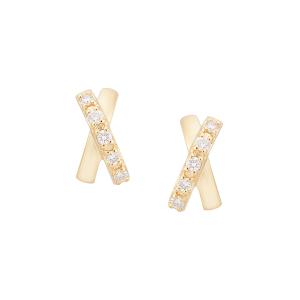 ジュエリーツツミ K10ホワイトゴールドダイヤモンドピアス