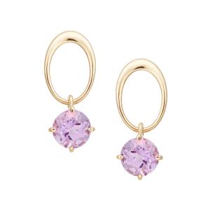 ジュエリーツツミ K10ホワイトゴールドロードライトガーネットピアス