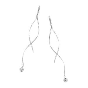 ジュエリーツツミ K18ホワイトゴールドダイヤモンドピアス