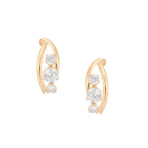 ジュエリーツツミ K10イエローゴールドレモンクォーツピアス