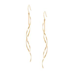 TSUTSUMI ジュエリーツツミ　スモーキークォーツ ゴールド チェーンピアス K10イエローゴールドスモーキークォーツピアス(RPE578-003)|TSUTSUMI