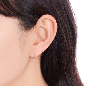 K18イエローゴールドエメラルドピアスの詳細画像2