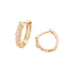 ジュエリーツツミ プラチナダイヤモンドピアス Pt ホースシュー 馬蹄