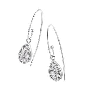 ジュエリーツツミ プラチナダイヤモンドピアス Pt900 H&C フックピアス