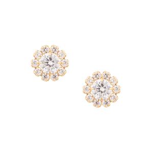 ジュエリーツツミ K10ピンクゴールドピンクサファイアピアス