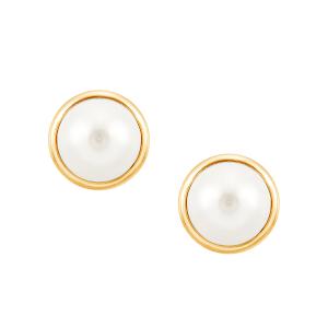 ジュエリーツツミ K18イエローゴールド淡水パールピアス : ジュエリー