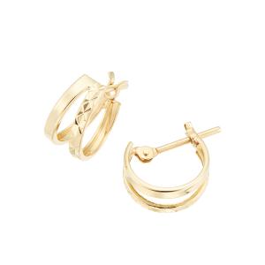 【片耳のみ】　ツツミ　K10ホワイトゴールドダイヤモンド　フープピアス K10ホワイトゴールドダイヤモンドピアス(RPE510-001)|TSUTSUMI