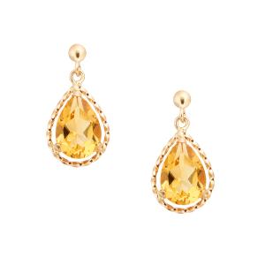 ジュエリーツツミ K10イエローゴールドシトリンピアス : ジュエリー