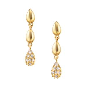 18金 ピアス ダイヤモンド 0.1ct ホースシュー 馬蹄 ゴールド
