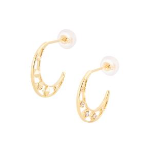 ジュエリーツツミ K10ホワイトゴールドダイヤモンドピアス
