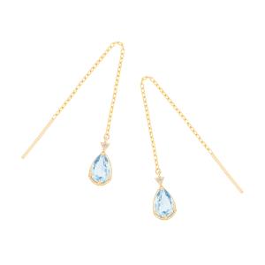 K10イエローゴールドブルートパーズピアス｜ジュエリーツツミ Yahoo!ショッピング店
