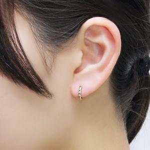 K10イエローゴールド ダイヤモンド ピアス ...の詳細画像2