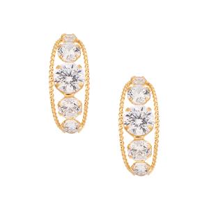 ジュエリーツツミ K18イエローゴールドダイヤモンドピアス 揺れる