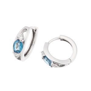 ジュエリーツツミ K10ホワイトゴールドサファイアピアス : ジュエリー