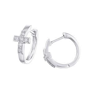 ジュエリーツツミ プラチナダイヤモンドピアス Pt ホースシュー 馬蹄