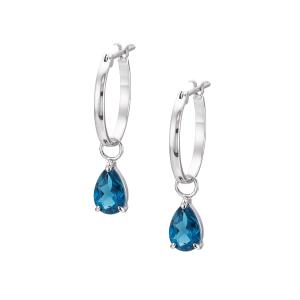 新品ジュエリーツツミ　K10 ロンドンブルートパーズ　アメリカンピアス K10イエローゴールドロンドンブルートパーズピアス(RPE223-003