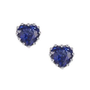 ジュエリーツツミ K10ホワイトゴールドサファイアピアス : ジュエリー