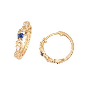 ジュエリーツツミ K10ホワイトゴールドダイヤモンドピアス フープ