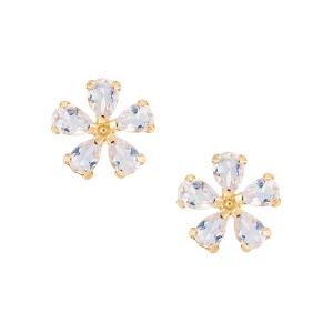 K10 ピアス 蜂 はち ハチ ビー bee モチーフ ホワイトトパーズ