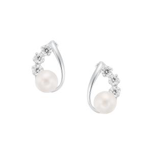 ジュエリーツツミ K18イエローゴールド淡水パールピアス