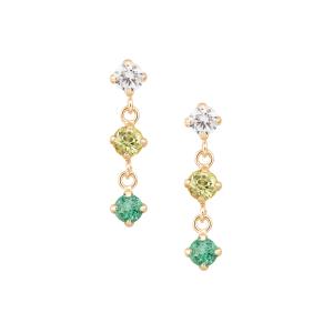 ジュエリーツツミ K10ホワイトゴールドエメラルドピアス : ジュエリー