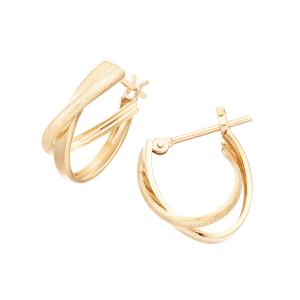 ジュエリーツツミ フープピアス K10ホワイトゴールド K10ピンク